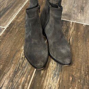 Renvy gray suede booties.